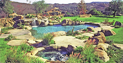 Swimming Pool Waterfalls by RicoRock